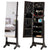Jewelry Cabinet Lockable Jewelry Armoire with Standing Full Length Mirror Jewelry Cabinet with Large Capacity 4 Angle Adjustable