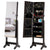 Jewelry Cabinet Lockable Jewelry Armoire with Standing Full Length Mirror Jewelry Cabinet with Large Capacity 4 Angle Adjustable