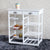 Kitchen Dining Room Cart 2-Drawer Kitchen Organization and Storage 3 Removable Storage Shelves with Rolling Wheels