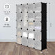 LANGRIA 16/20 Cube Assembly Simple Closet Plastic Cube Mutiluse Storage Organizers Modern Shoes Cabinet Gray Home Furniture