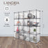 LANGRIA 16 Cube DIY Modular Storage Closet Plastic Cube Mutiluse Oragnizer Storage Wardrobes Closet Cabinet Bedroom Living Room