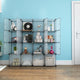 LANGRIA 20/16 Cube Mutiluse Modular Storage Closet Wardrobes Plastic Cube Freely assembled Oragnizer Closet Cabinet Pure White