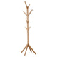 LANGRIA 4 Tiers 8 Hooks Free Standing Bamboo Tree-Shaped Display Coat Stand Solid Feet For Clothes Scarves Hats Handbags