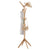 LANGRIA 4 Tiers 8 Hooks Free Standing Bamboo Tree-Shaped Display Coat Stand Solid Feet For Clothes Scarves Hats Handbags