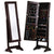 LANGRIA Free Standing Lockable Mirrored Jewelry Armoire 4 Angle Adjustable Cabinet Organizer Storage For Jewelry And Cosmetics