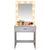 Large-Mirror Make up Dresser Women Single-Drawer Dressing Table With 10leds Light Cannon Warm Lamp Cold Lamp Bedroom Decoration