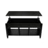 Lift Top Coffee Table Modern Furniture Hidden Compartment And Lift Tabletop Black Solid Wood foot Lift Coffee Table-Black