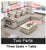 Living Room Sofa Set Cotton Fabric Sofa Set Living Room Furniture U Shape