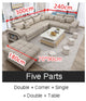 Living Room Sofa Set Cotton Fabric Sofa Set Living Room Furniture U Shape