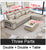 Living Room Sofa Set Cotton Fabric Sofa Set Living Room Furniture U Shape