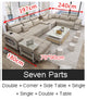 Living Room Sofa Set Cotton Fabric Sofa Set Living Room Furniture U Shape