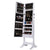 Lockable Jewelry Cabinet Organizer Storage Box Stand with Makeup mirror White Dresser Home Furniture for bedroom