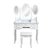 MDF material Foldable 3 Mirrors with 7 Drawers Dressing Table White fashionable dressing table with a dressing stool removed