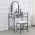 Makeup Vanity Desk Dresser Dressing Glass Table Simple Iron Dresser with Mirror Square Dressing Stool Chair Bedroom Furniture
