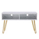 Marble Iron Foot TV Cabinet [106x50x62.5cm] White  TV Cabinet Table