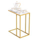 Marble Simple C-Side Table [30x48x61cm] White Side Table night Table