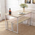 Metal Frame  Stable MDF Board 3 Piece Dining Set Simple Kitchen Table with Benches Organizable Dining Room Furniture