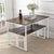 Metal Frame  Stable MDF Board 3 Piece Dining Set Simple Kitchen Table with Benches Organizable Dining Room Furniture
