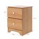 Minimalist Floor Mounted Nightstands Assemble Storage Cabinet Bedroom Bedside Locker Double Drawer DIY Wooden Nightstand For US