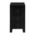 Mirrored Glass Bedside Table with Three Drawers Black Side Table Night Table for Bedroom