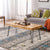 Modern Coffee Table Easy Assembly Tea Table Cocktail Table Living Room w/Chevron Pattern Metal Hairpin Legs Glossy Finished Wood