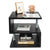 Modern Contemporary Multilevel S-Shaped Accent Table Black , Nightstand, Perfect for living rooms, entryways, bedrooms and more.
