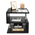 Modern Contemporary Multilevel S-Shaped Accent Table Black , Nightstand, Perfect for living rooms, entryways, bedrooms and more.