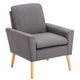 Modern Living Room Fabric Lounge Sofa Upholstered Arm Chair Gray Dropshipping