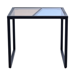 Modern Living Room Furniture Square Side End Table with Tempered Glass Top High Quality HW57283