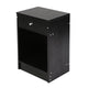 Modern Nightstand Bedside Table End Table Cabinet Dresser Storage Organizer Unit with Drawer and Open Shelf for Bedroom Living