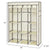 Modern Non-woven Cloth Wardrobe with Side Pocket Clothing Storage Cabinet Folding Steel Individual Closet Bedroom Furniture