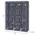 Modern Non-woven Cloth Wardrobe with Side Pocket Clothing Storage Cabinet Folding Steel Individual Closet Bedroom Furniture