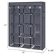 Modern Non-woven Cloth Wardrobe with Side Pocket Clothing Storage Cabinet Folding Steel Individual Closet Bedroom Furniture