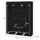 Modern Non-woven Cloth Wardrobe with Side Pocket Clothing Storage Cabinet Folding Steel Individual Closet Bedroom Furniture