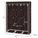 Modern Non-woven Cloth Wardrobe with Side Pocket Clothing Storage Cabinet Folding Steel Individual Closet Bedroom Furniture