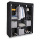 Modern Non-woven Cloth Wardrobe with Side Pocket Clothing Storage Cabinet Folding Steel Individual Closet Bedroom Furniture