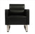 Modern PU Leather Chair Home Arm Chair Sofa Seat Furniture w/Cushion Beige/Black