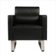 Modern PU Leather Chair Home Arm Chair Sofa Seat Furniture w/Cushion Beige/Black