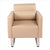 Modern PU Leather Chair Home Arm Chair Sofa Seat Furniture w/Cushion Beige/Black