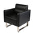 Modern PU Leather Chair Home Arm Chair Sofa Seat Furniture w/Cushion Beige/Black
