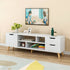 Modern TV Cabinet Large Desk Coffee Table Television Stands Wooden Living Room TV Stand With Three Cabinet Furniture For US