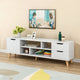 Modern TV Cabinet Stand 140x30x45cm Coffee Table Television Stands Living Room TV Stand With Three Cabinet US Stock