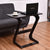 Modern Unique Z-Shape Console Coffee Tray Laptop Eating Sid Table Strong Premium MDF Painted Finish Wide End Tables HW56267BR