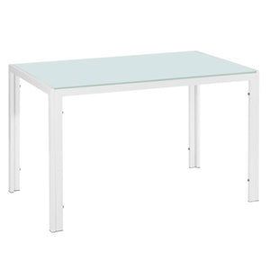 Modern simple Assembled Tempered Glass & Iron Dinner Garden Yard Coffee Table Home Furniture