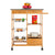 Moveable Kitchen Cart with Stainless Steel Table with Three Drawers & Three Baskets