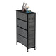 Narrow Dresser, Vertical Storage Unit With 4 Fabric Drawers Metal Frame Slim Storage Tower For Living Room Kitchen Small Space
