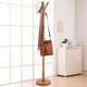 Natural Bamboo Standing Coat Rack 67” 11 Hooks Entryway Hall Hat Jacket Stand Coat Tree with Round Base for Living Room Bedroom