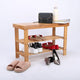 Natural Bamboo Stool Shoe Cabinet Entryway Shoe Rack Garden Foot Stool Storage Shelf Bench Stool Simple Style Hallway Furniture