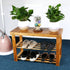 Natural Bamboo Stool Shoe Cabinet Entryway Shoe Rack Garden Foot Stool Storage Shelf Bench Stool Simple Style Hallway Furniture
