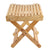 Natural Wooden Bamboo Folding Chair Foldable Shaving Shower Foot Rest Stool